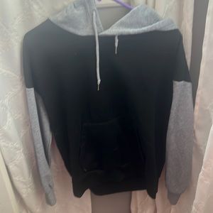 black and grey hoodie